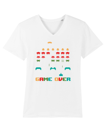 Game Over Retro Arcade Gaming White