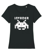 Gamers Space Alien Invader Tricou mânecă scurtă guler larg fitted Damă Expresser