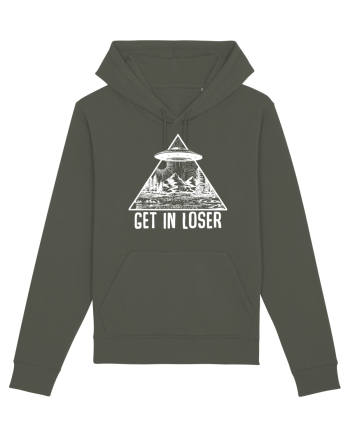 Get In Loser Alien Abduction Conspiracy Khaki