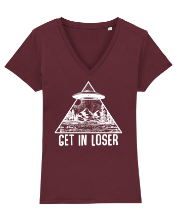 Get In Loser Alien Abduction Conspiracy Burgundy