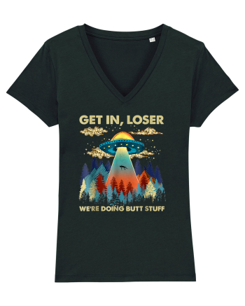 Get In Loser Alien UFO Black