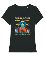 Get In Loser Alien UFO Tricou mânecă scurtă guler larg fitted Damă Expresser