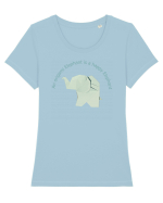 Happy Origami Elephant Tricou mânecă scurtă guler larg fitted Damă Expresser