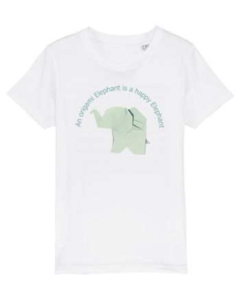 Happy Origami Elephant White