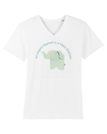 Happy Origami Elephant White