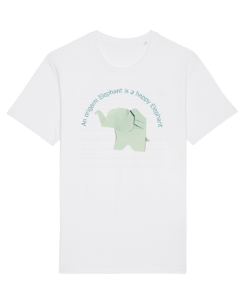 Happy Origami Elephant White