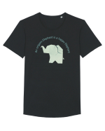 Happy Origami Elephant Tricou mânecă scurtă guler larg Bărbat Skater