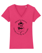 Cat Inspector Tricou mânecă scurtă guler V Damă Evoker
