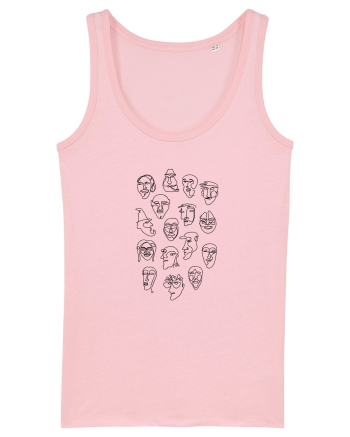 Personaje Din Linie Continuă Cotton Pink
