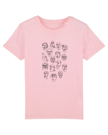 Personaje Din Linie Continuă Cotton Pink