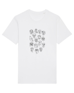Personaje Din Linie Continuă Tricou mânecă scurtă Unisex Rocker