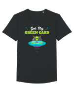 Got my Green Card Immigration Alien Tricou mânecă scurtă guler larg Bărbat Skater