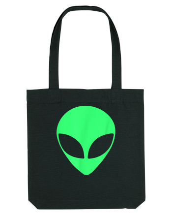 Green Alien Head 90s Style Black
