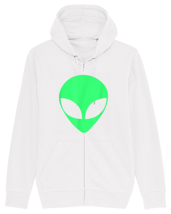 Green Alien Head 90s Style White