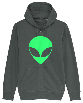 Green Alien Head 90s Style Anthracite