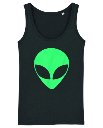 Green Alien Head 90s Style Black