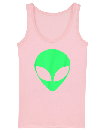 Green Alien Head 90s Style Cotton Pink