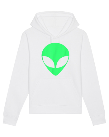 Green Alien Head 90s Style White