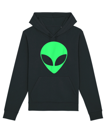 Green Alien Head 90s Style Black