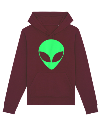 Green Alien Head 90s Style Burgundy