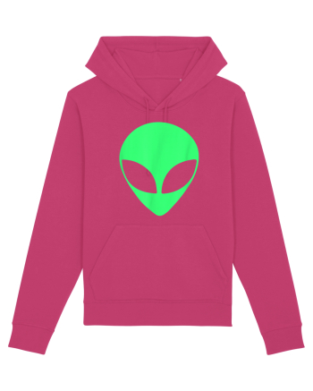 Green Alien Head 90s Style Raspberry