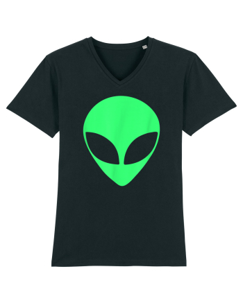 Green Alien Head 90s Style Black
