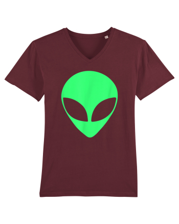Green Alien Head 90s Style Burgundy