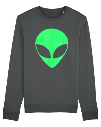 Green Alien Head 90s Style Anthracite