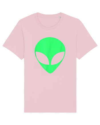 Green Alien Head 90s Style Cotton Pink