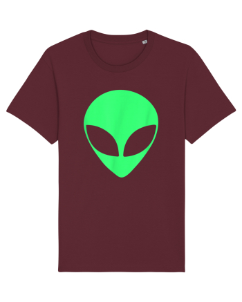 Green Alien Head 90s Style Burgundy