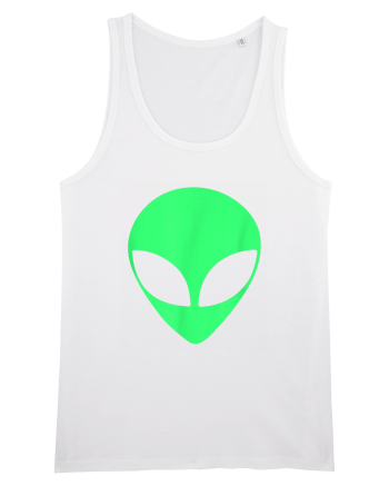 Green Alien Head 90s Style White