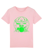 Green UFO Alien Drummer Tricou mânecă scurtă  Copii Mini Creator