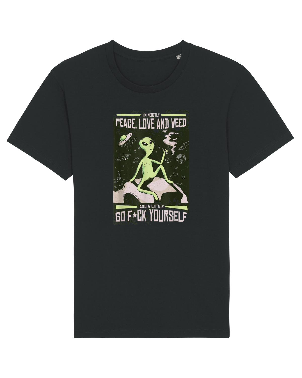 Tricou mânecă scurtă Unisex Rocker Black