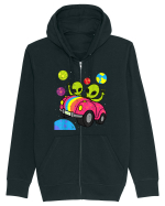 Hippie Alien Space Roadtrip Car Peace Hanorac cu fermoar Unisex Connector
