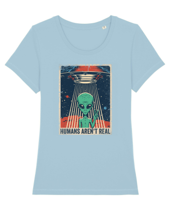 Humans Aren't Real Sky Blue