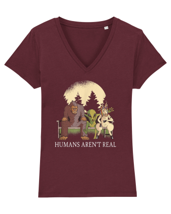Humans Aren't Real Burgundy