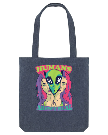 Humans Aren't Real Comic Style Midnight Blue