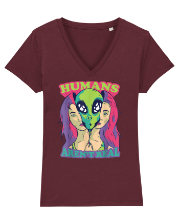 Humans Aren't Real Comic Style Burgundy