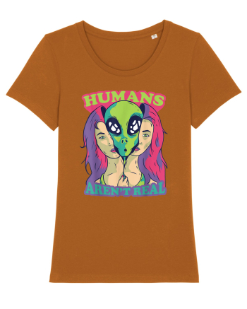 Humans Aren't Real Comic Style Roasted Orange