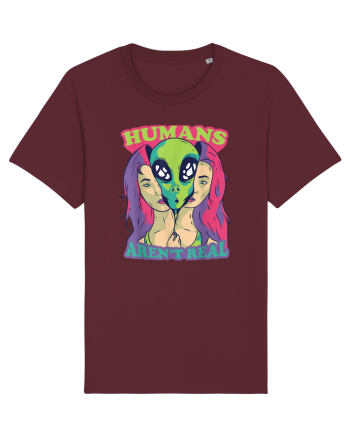 Humans Aren't Real Comic Style Burgundy