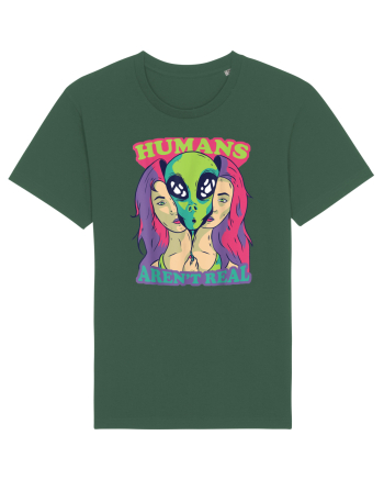 Humans Aren't Real Comic Style Bottle Green