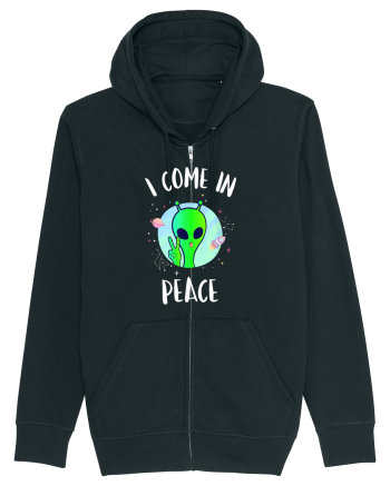 I Come In Peace Funny Alien Rave Black