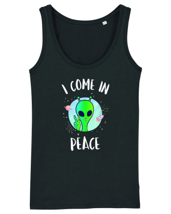 I Come In Peace Funny Alien Rave Black