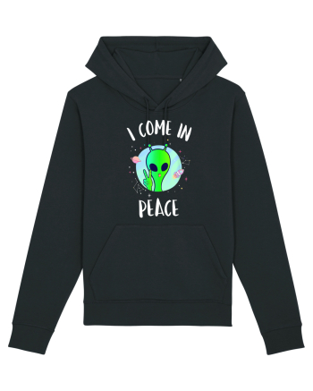 I Come In Peace Funny Alien Rave Black