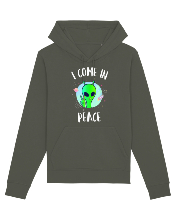 I Come In Peace Funny Alien Rave Khaki