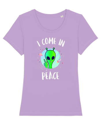 I Come In Peace Funny Alien Rave Lavender Dawn