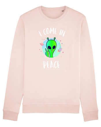 I Come In Peace Funny Alien Rave Candy Pink