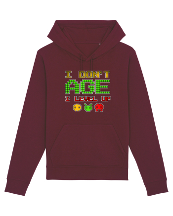 I Don't Age I Level Up Old Gamer Burgundy