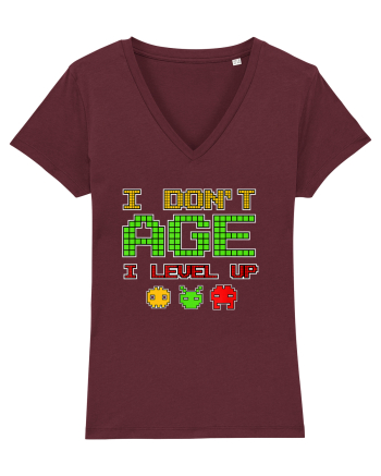 I Don't Age I Level Up Old Gamer Burgundy
