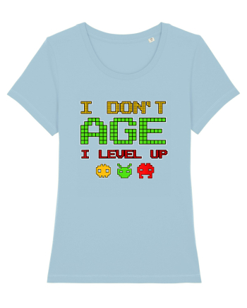 I Don't Age I Level Up Old Gamer Sky Blue